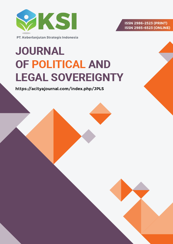 					View Vol. 4 No. 4 (2026): Journal of Political And Legal Sovereignty (October – December 2026)
				